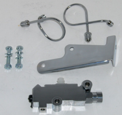 Chrome Disc Drum Brake Proportioning Valve + Pigtail Lines & Bracket gm chevy