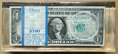 Epiphone 100 years of Quality $100 promotional ITEM In Acrylic Block Rare