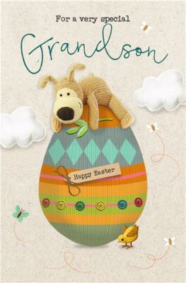 Boofle auf Ei Design Enkel Osterkarte