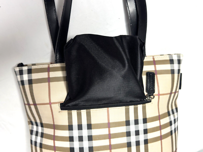Burberry London Nova Check Coated Canvas Shoulder Tote Bag | eBay