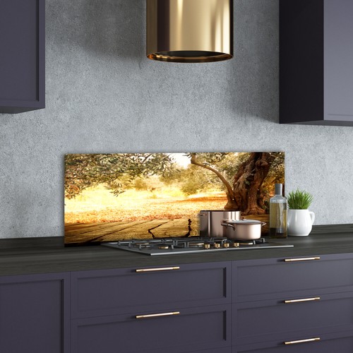 Küchenrückwand Spritzschutz aus Glas 125x50 Deko Landschaften Olivenbaum - Bild 2 von 5
