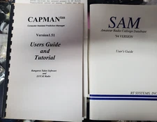 2 Vtg HAM Radio Amateur Radio software man, CAPMAN  & SAM & article