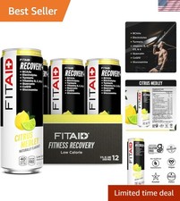 FITAID Recovery Blend - Citrus Medley, 12oz Pack of 12 - 100 Clean Post-Workout
