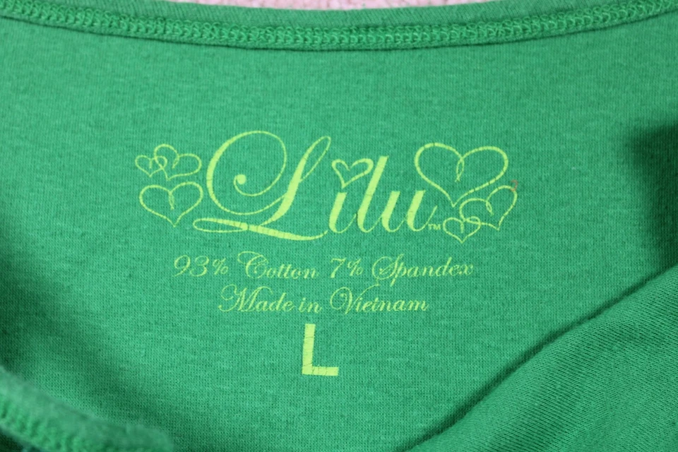 Lilu Camisole женщин L зеленый кружевной отделки Майка Y2K регулируемый спагетти ремень - Изображение 4 из 4