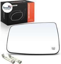 Left Driver Side Power Heated Mirror Glass with Backing Plate Compatible with Do