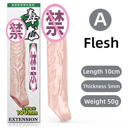 Bigger-Male Penis Extender Enlarge Enhancer Extension Sheath Sleeve Girth Condom - Picture 25 of 33