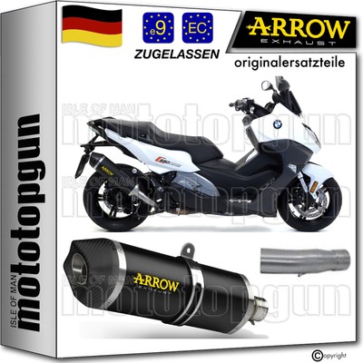 auspuff open schwarz c tech arrow fur bmw c650 c 650 sport 2020 20