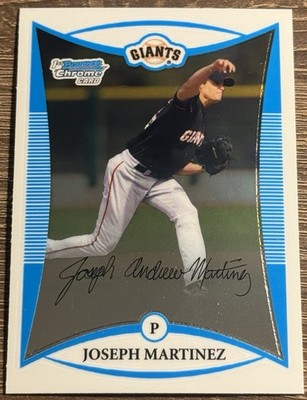 2008 Bowman Chrome Prospects #BCP60 Joseph Martinez San Francisco Giants