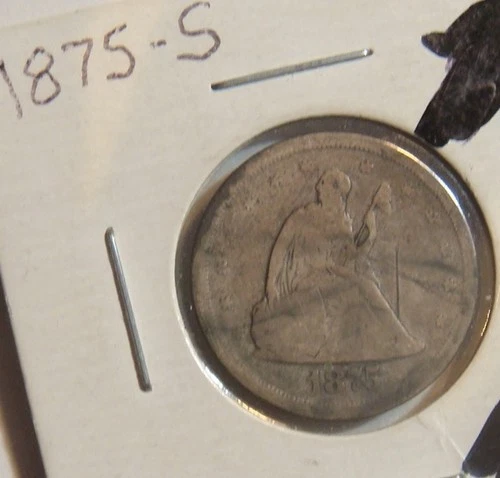 1875-S Seated Liberty Twenty Cent Piece 20c SCRATCHED