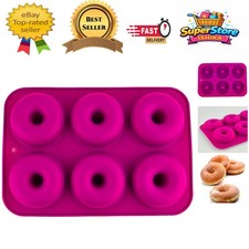 Versatile 6 Cavity Non-Stick Silicone Donut Mold - Dishwasher Safe & BPA Free