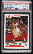 2006 Topps McDonald's High School All American Kevin Durant PSA 10 GEM MT r4i