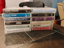 12 CASSETTE TAPE LOT OF CHRISTIAN ROCK - KENNYVROGERS,STEVE CAMP,SIERRA,KIM...