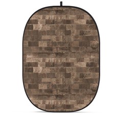 Glow CBA-WB0013 5x6.5' Fabric Collapsible Backdrop, Brick Wall