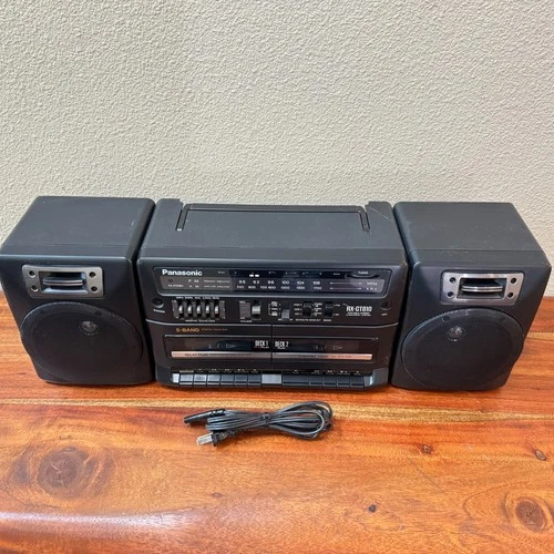Panasonic RX-CT810 Boom Box – AM/FM Radio, 2 Cassette Decks, Speakers – 80s/90s