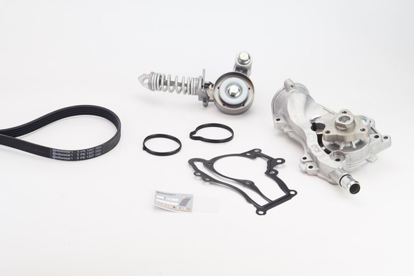 Continental Ctam Wasserpumpe + Keilrippenriemensatz 5PK1207WP2 FüR Opel Corsa-image
