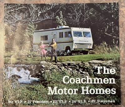 Vintage 1973 Coachman President VIP Motor Home Travel Trailer Sales Brochure RV