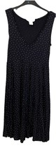 Mamia Navy V Neck Polka Dot Maternity Summer Dress . Size S