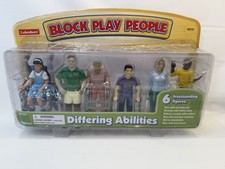 Lakeshore Block Play People With Differing Abilities 6 Freestanding Figures: NEW