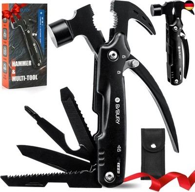 BIBURY Multitool Geschenke für Männer - 12 in 1 Multifunktionshammer Gadgets f