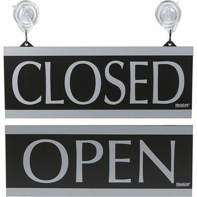Case (30 Ct) - Headline (4246)-Century Open/Closed Sign, W/Suction Mount, 13 X 5