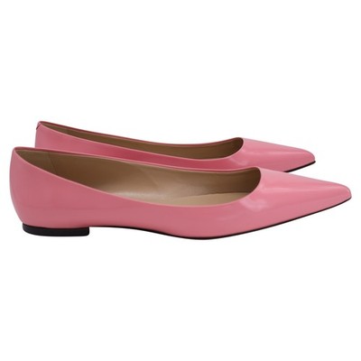 Roger Vivier Pointed Ballet Flats In Patent Leather Women Pink Size 39