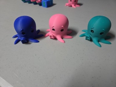 3D Printed Octopus (In Assorted Colors.( Please Let Me Know Your Color Choice)