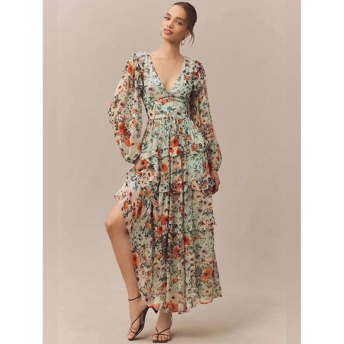 chinese dress ladies Amazon.com: Betsy & Adam Long V-Neck Flutter Sleeve Dress Black/Gold/Silver  4 : Clothing, Shoes & Jewelry main image 1