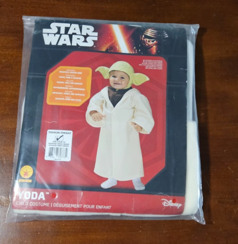 FATO ADORÁVEL STAR WARS YODA CRIANÇA 24 meses nova com etiquetas - Imagem 2 de 3