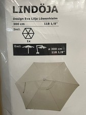 IKEA LINDOJA Schirmdach, 118-18" (300cm) hellgrau - beige