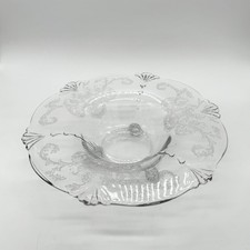 Paden City Glass Console Bowl With Leeuwen Et...