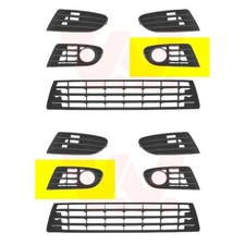 2X VAN WEZEL BLENDE GITTER EINSATZ STOßSTANGE VORNE PASSEND FÜR VW GOLF