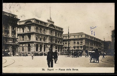 Napoli, Piazza della Borsa, Ansichtskarte 