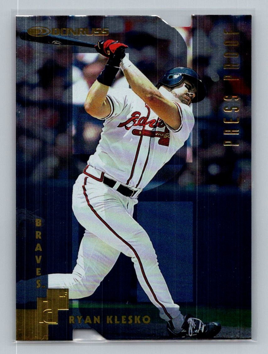 1997 Donruss Gold Press Proof /500 Ryan Klesko #144 Atlanta Braves