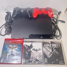 Sony PlayStation 3 Slim 120GB Console Bundle | 2 Controllers And 3 Games Tested