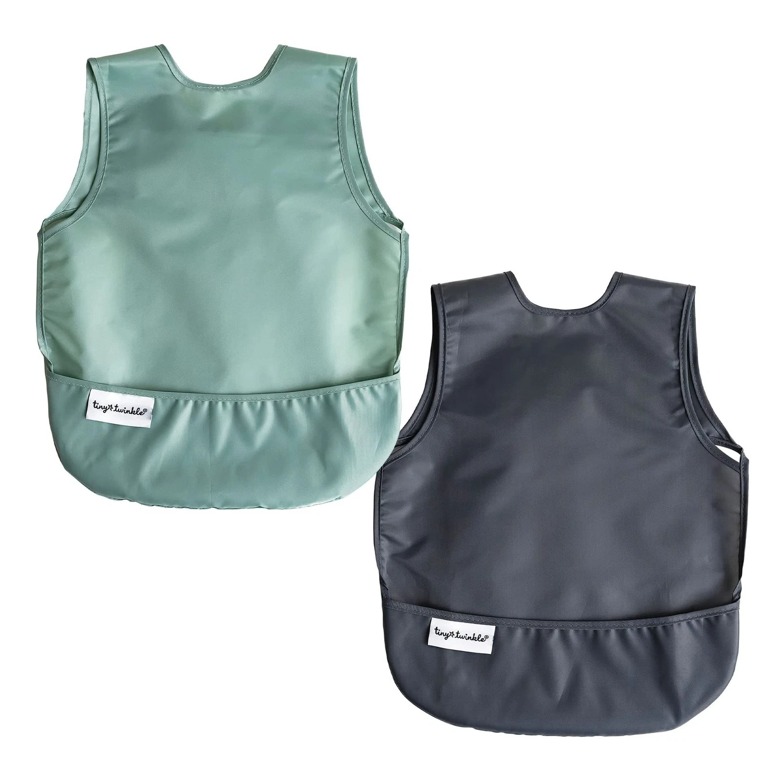 Mess Proof Baby Bibs | 2 Pack Waterproof Bib for Eating | Baby Apron for Feed...