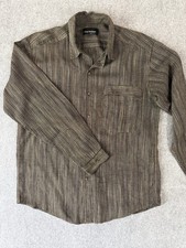 Vintage Tony Lambert Made in USA Woven Multicolor Striped Button Up Shirt Men's