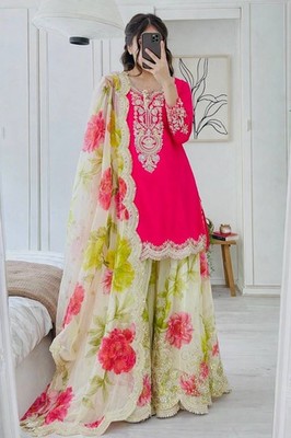 SALWAR KAMEEZ PAKISTANI INDIAN WEDDING PARTY DRESS BOLLYWOOD SUIT SHARARA PLAZZO