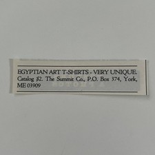 The Summit Co. Egyptian Art T-Shirts Very Unique York ME 1992 Ad SAH7-3-SR