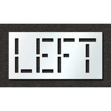 RAE STL-116-71820 Pavement Stencil, Message, Left, 18 in Character Height,