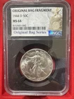 1944-D Walking Liberty Half Dollar Original Bag Fragment MS64 NGC