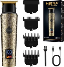 HIENA PRO Hair Trimmers for Men, Cordless Professional Electric Beard Bronze 