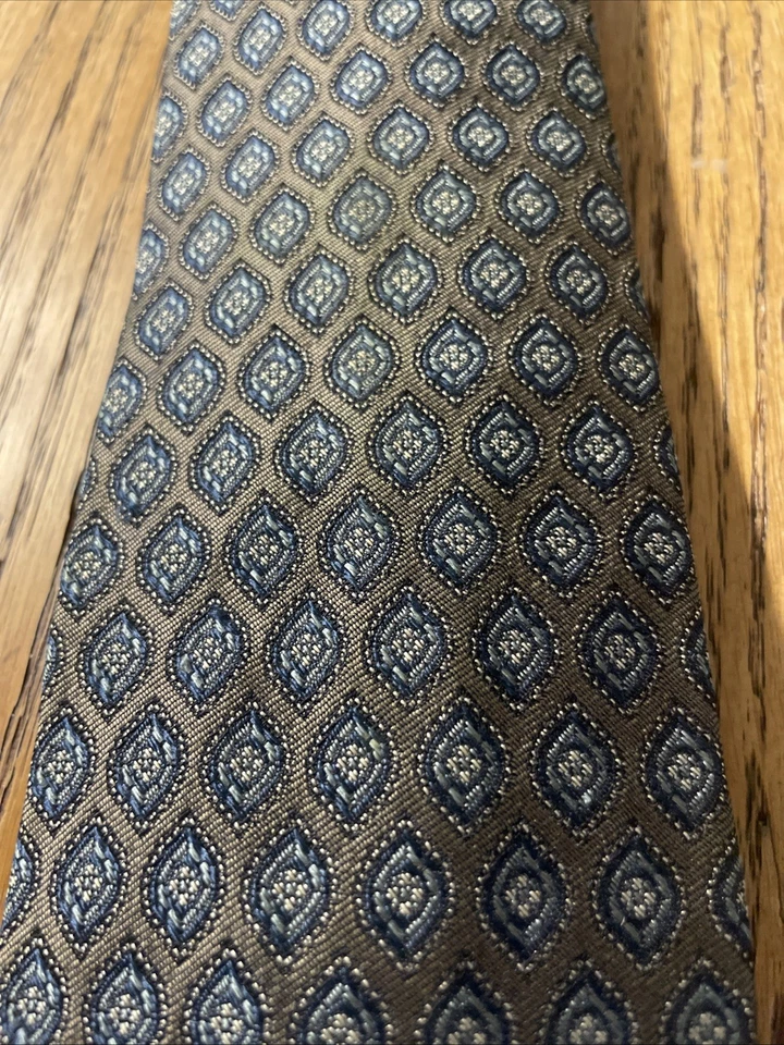 Corbata vintage usada en excelente estado Gant Brocado seda foulard para hombre tejida en Inglaterra Reino Unido Foto 3 de 4