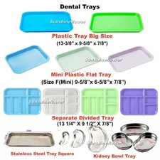 Dental Instrument Tray Separate Divided Plastic Kidney Stainless Steel Tray Bowl