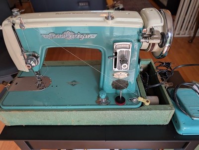 Brother Vintage Sewing Machine HA4B2 Model 260 Aqua Untested