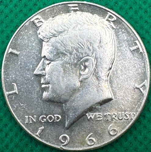 1966 Kennedy Half Dollar 40% Silver GEM BU very nice coin(221d)