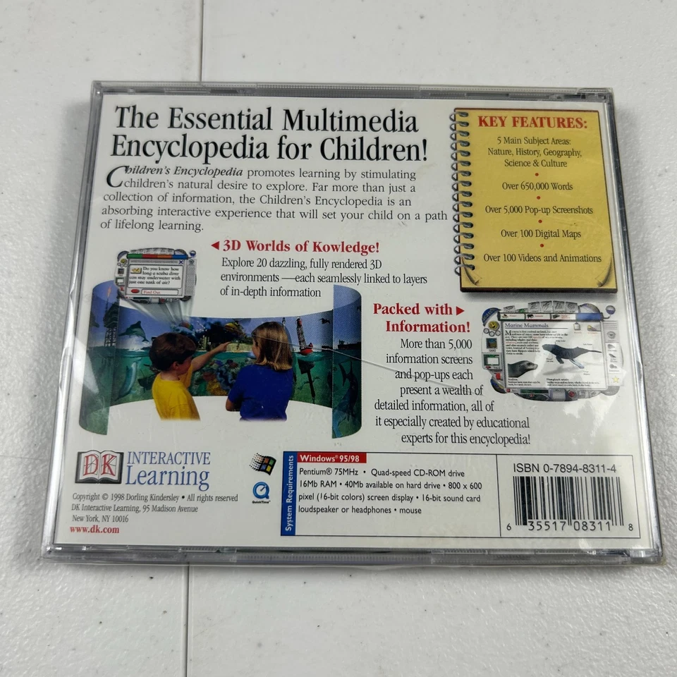 Eyewitness Children's Encyclopedia (Windows 95 CD-ROM) Ages 7-12 New Sealed - Image 2 of 2