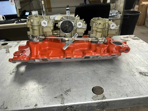 58 59 60 61 Chevrolet 348 409 Tri Power Intake With Rochester Carbs ...