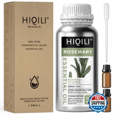 HIQILI 16oz Rosemary Oil for Hair Growth & Skin. 100% Pure & Undiluted