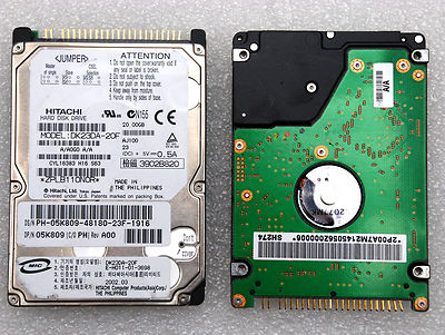 20 GB 2,5'' 6,35cm FESTPLATTE HARD DISK DRIVE HITACHI DK23DA-20F 4200u/m HDD F102