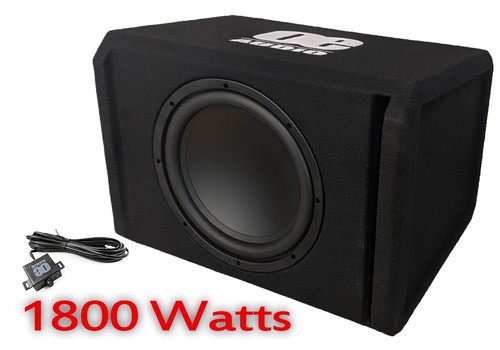 1800W 12” Portado Active Subwoofer Con Amplificador Fácil de Instalar Nuevo - Picture 2 of 4
